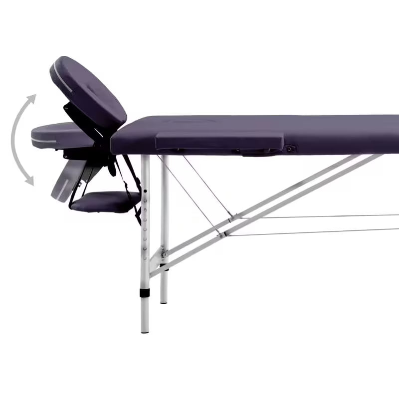 Table de massage pliante cadre aluminium - bleu nuit