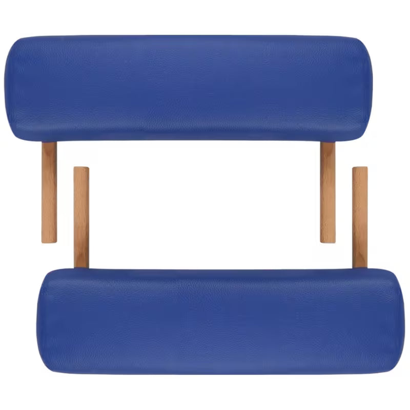 Table de massage pliante cadre bois - bleu ciel