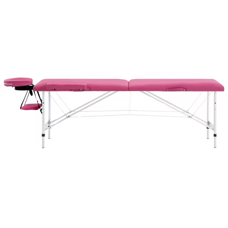 Table de massage pliante cadre aluminium - rose vibrant