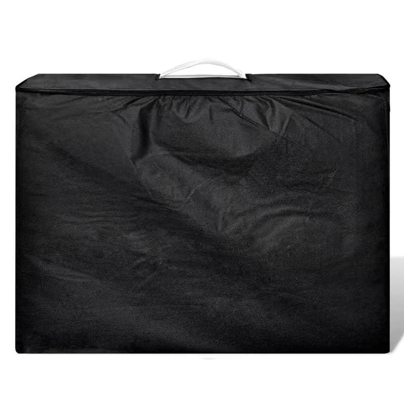 Table de massage pliante cadre aluminium - noir intense