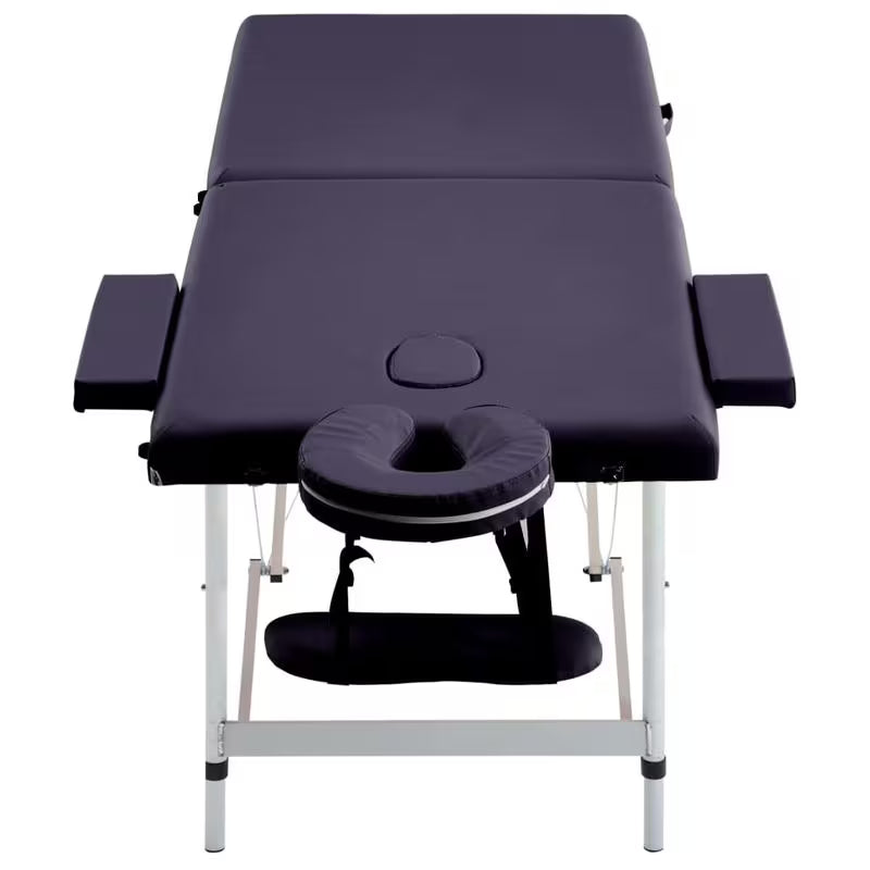 Table de massage pliante cadre aluminium - bleu nuit