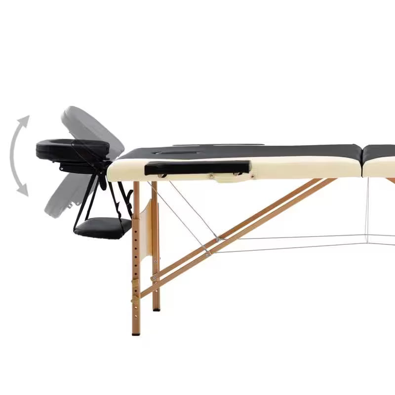 Table de massage pliante cadre bois - monochrome