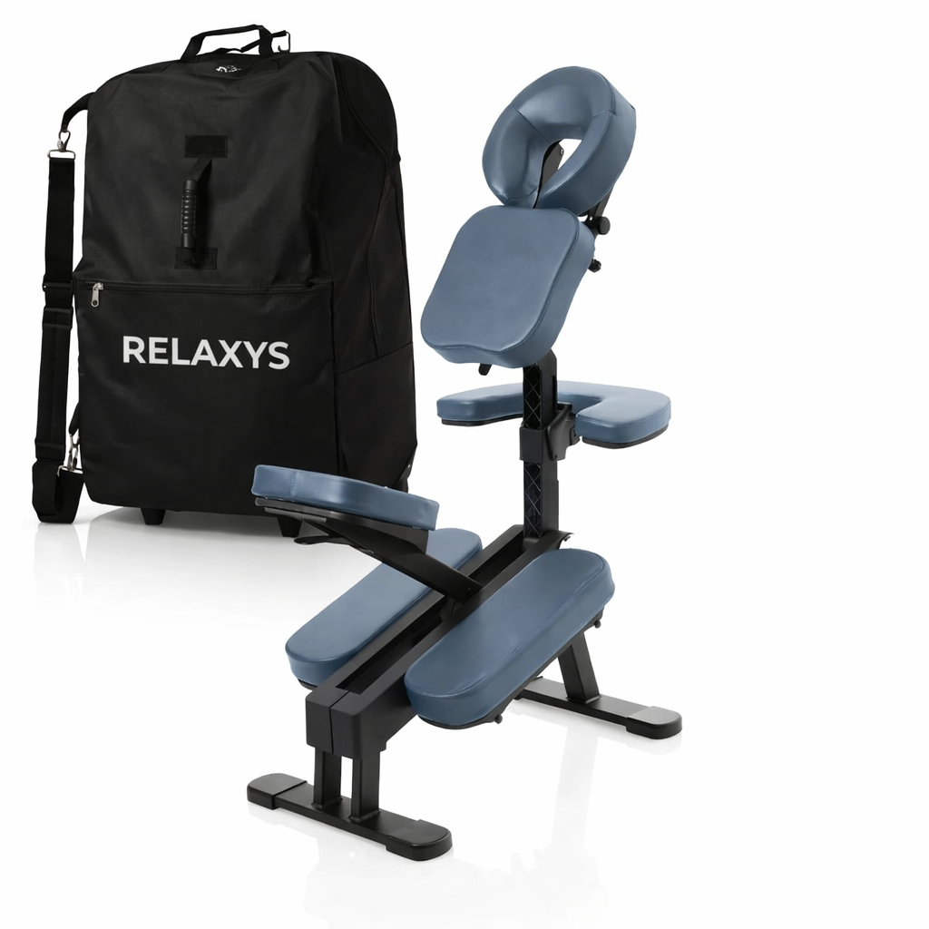 Chaise de massage pliante - bleu
