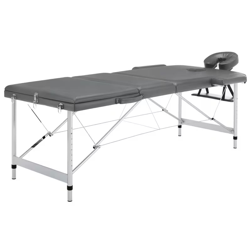 Table de massage pliante cadre aluminium - anthracite
