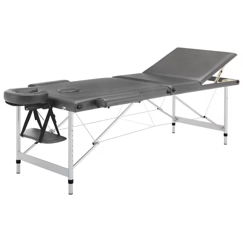Table de massage pliante cadre aluminium - anthracite