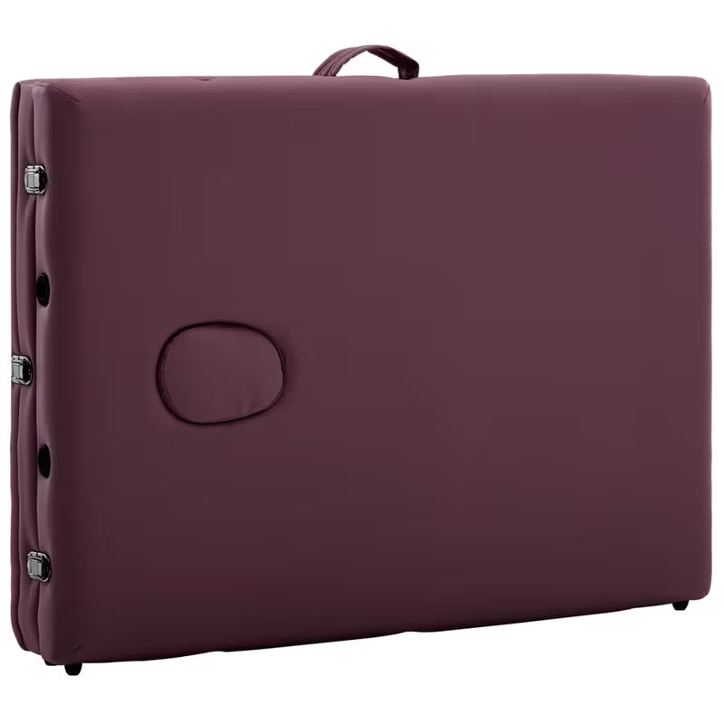 Table de massage pliante cadre aluminium - bordeaux