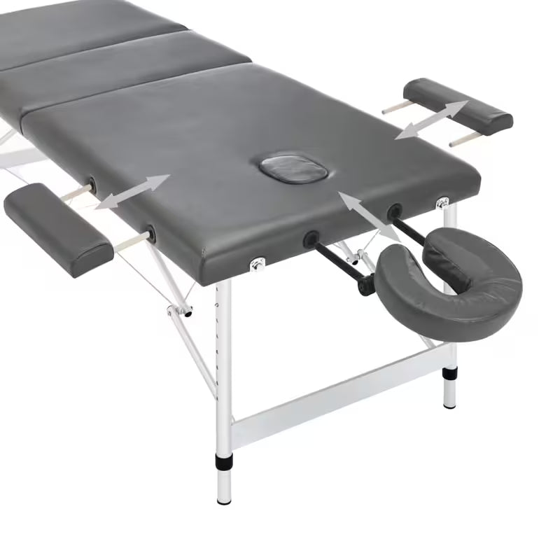 Table de massage pliante cadre aluminium - anthracite