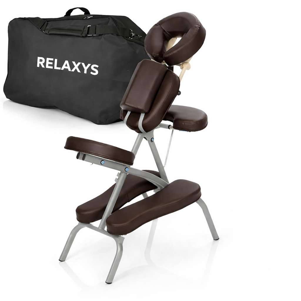 Chaise de massage pliante - marron