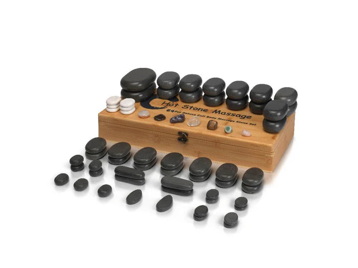Coffret 64 pierres de basalte