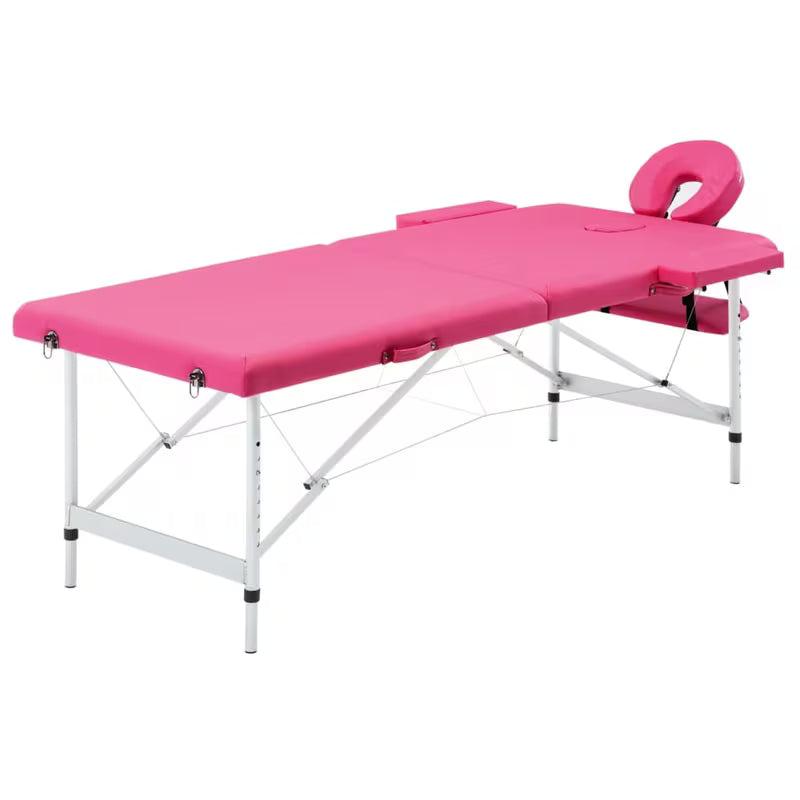 Table de massage pliante cadre aluminium - rose vibrant