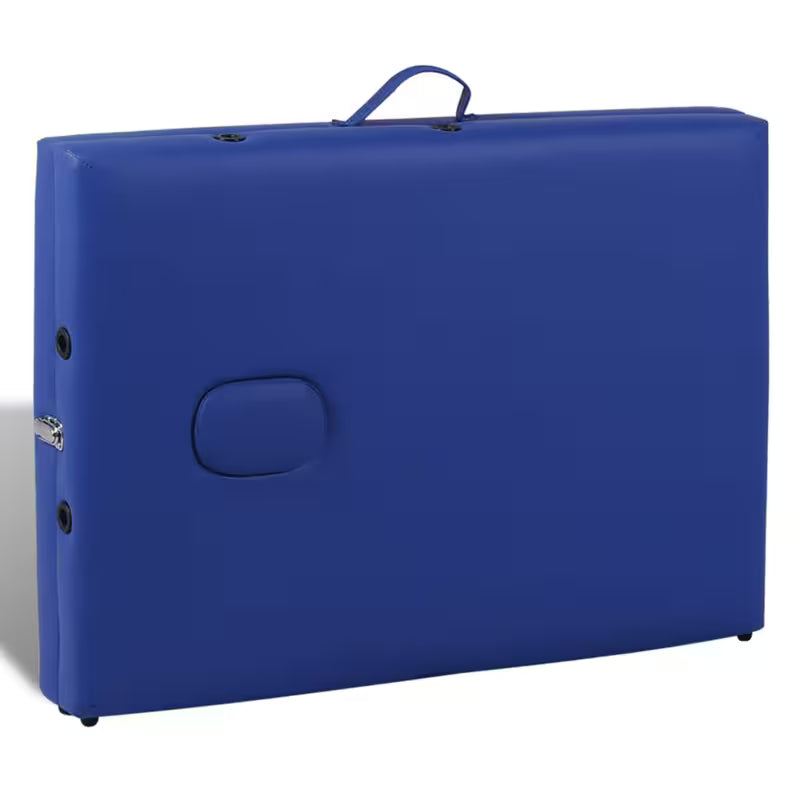 Table de massage pliante cadre bois - bleu ciel