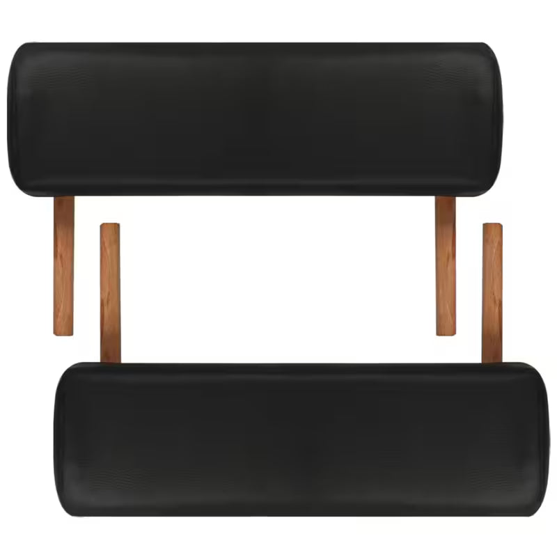 Table de massage pliante cadre bois - noir chêne