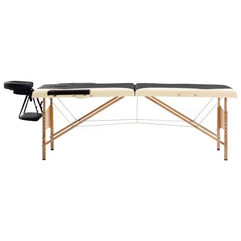Table de massage pliante cadre bois - monochrome