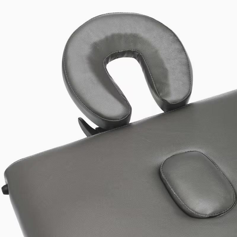Table de massage pliante cadre bois - gris platinium