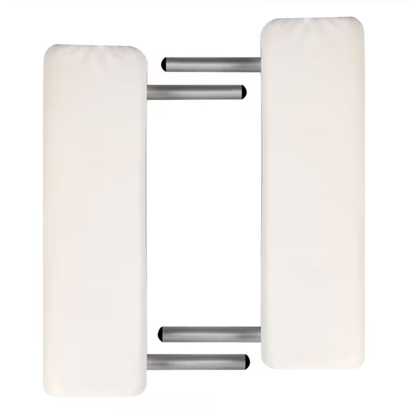 Table de massage pliante cadre aluminium - blanc coton