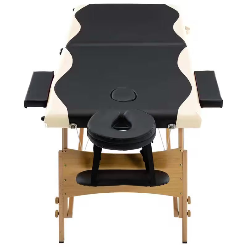Table de massage pliante cadre bois - monochrome