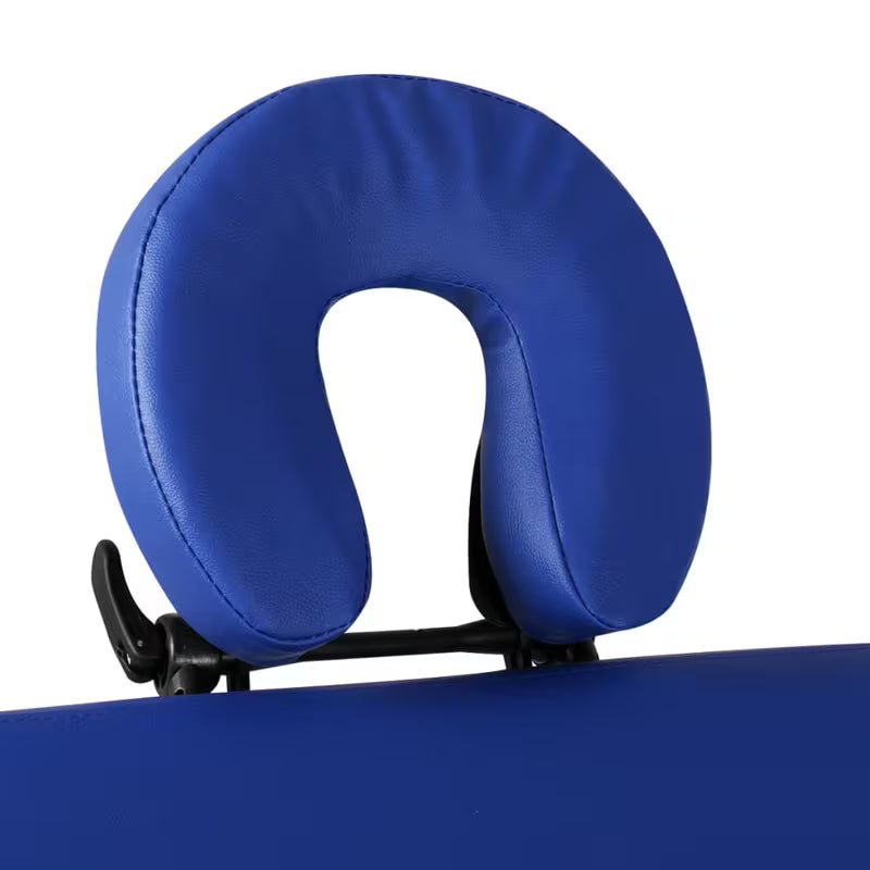 Table de massage pliante cadre bois - bleu ciel