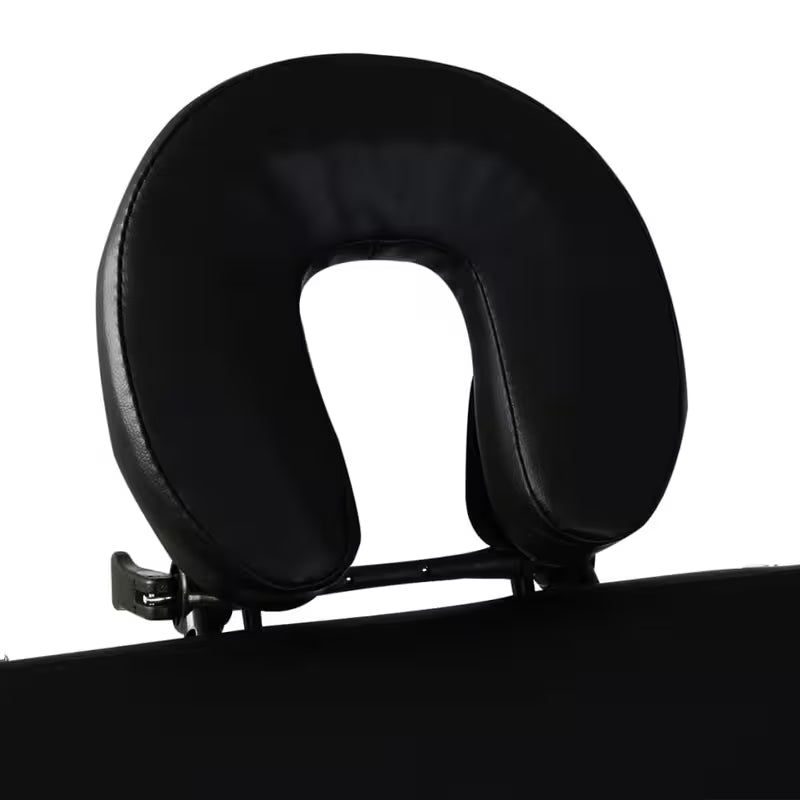 Table de massage pliante cadre aluminium - noir intense